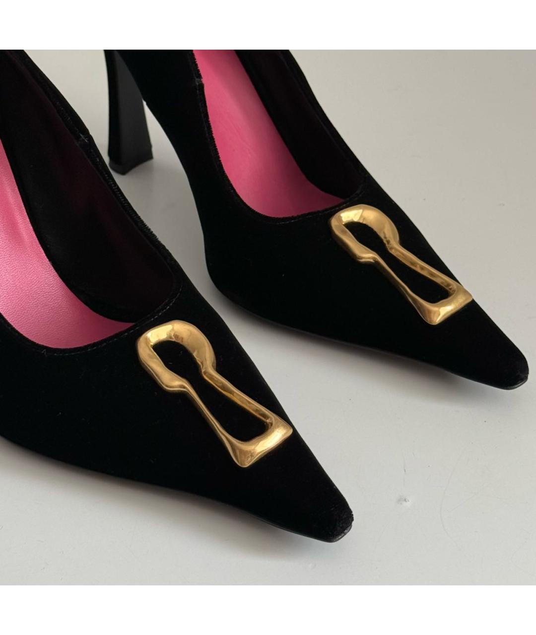 SCHIAPARELLI Черные бархатные туфли, фото 8