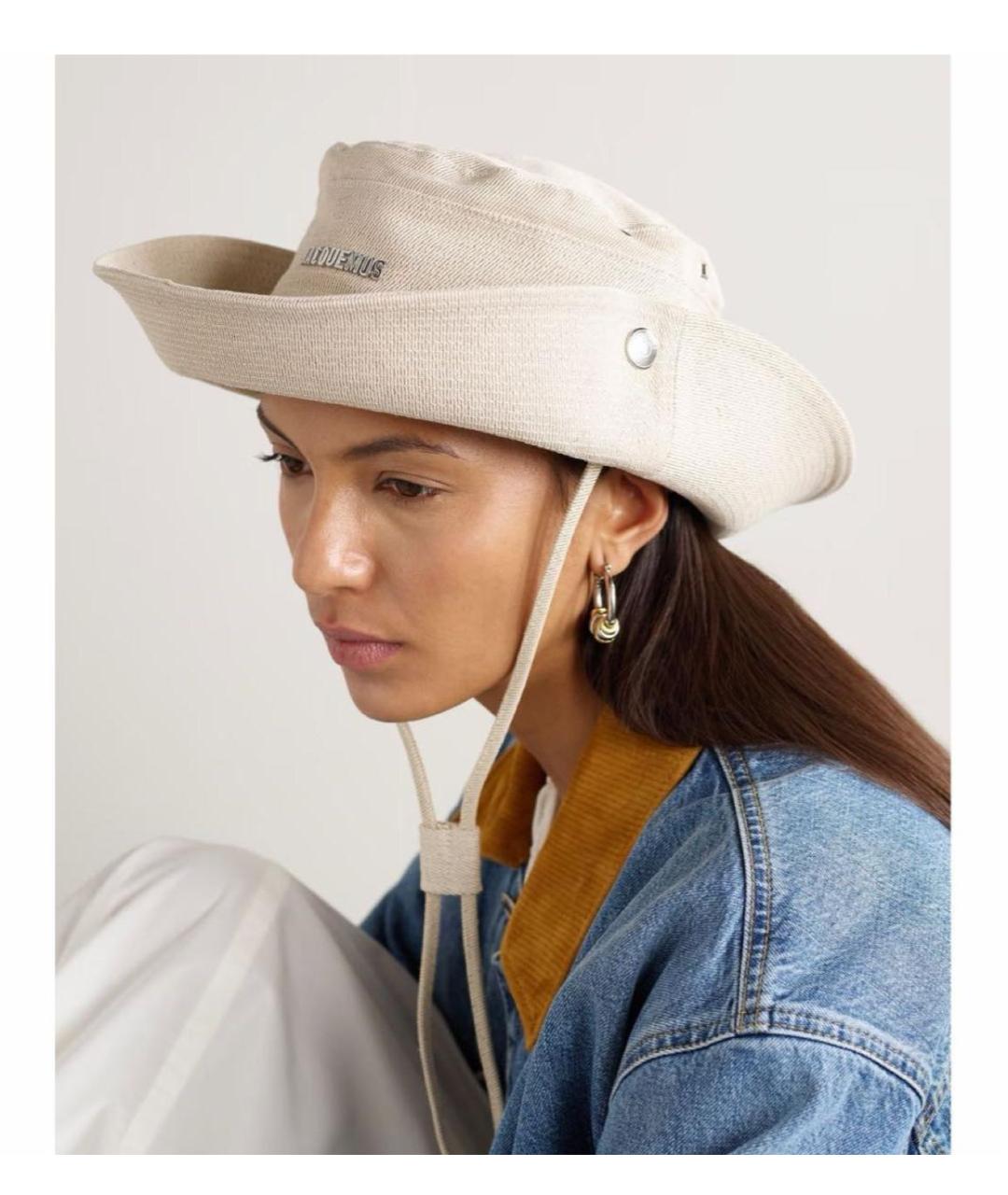 JACQUEMUS Бежевая панама, фото 3