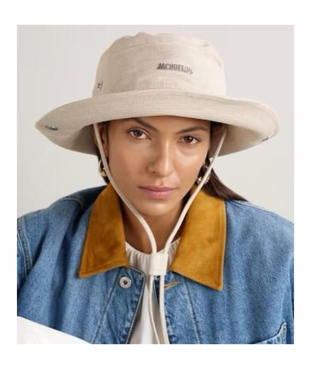 JACQUEMUS Бежевая панама, фото 4