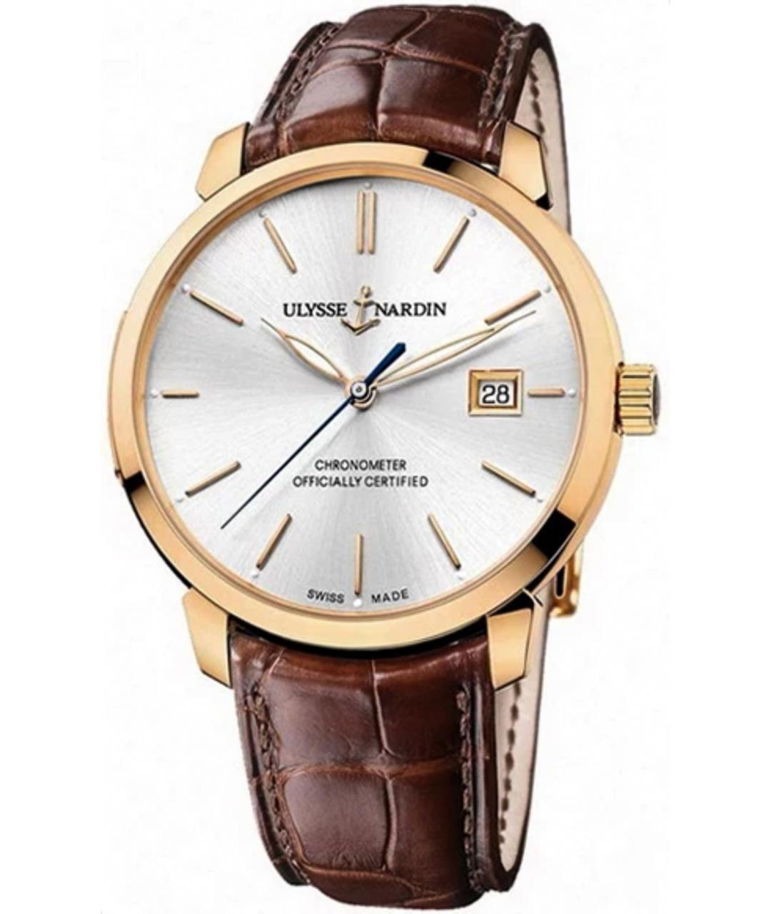 Ulysse Nardin Белые часы из розового золота, фото 1