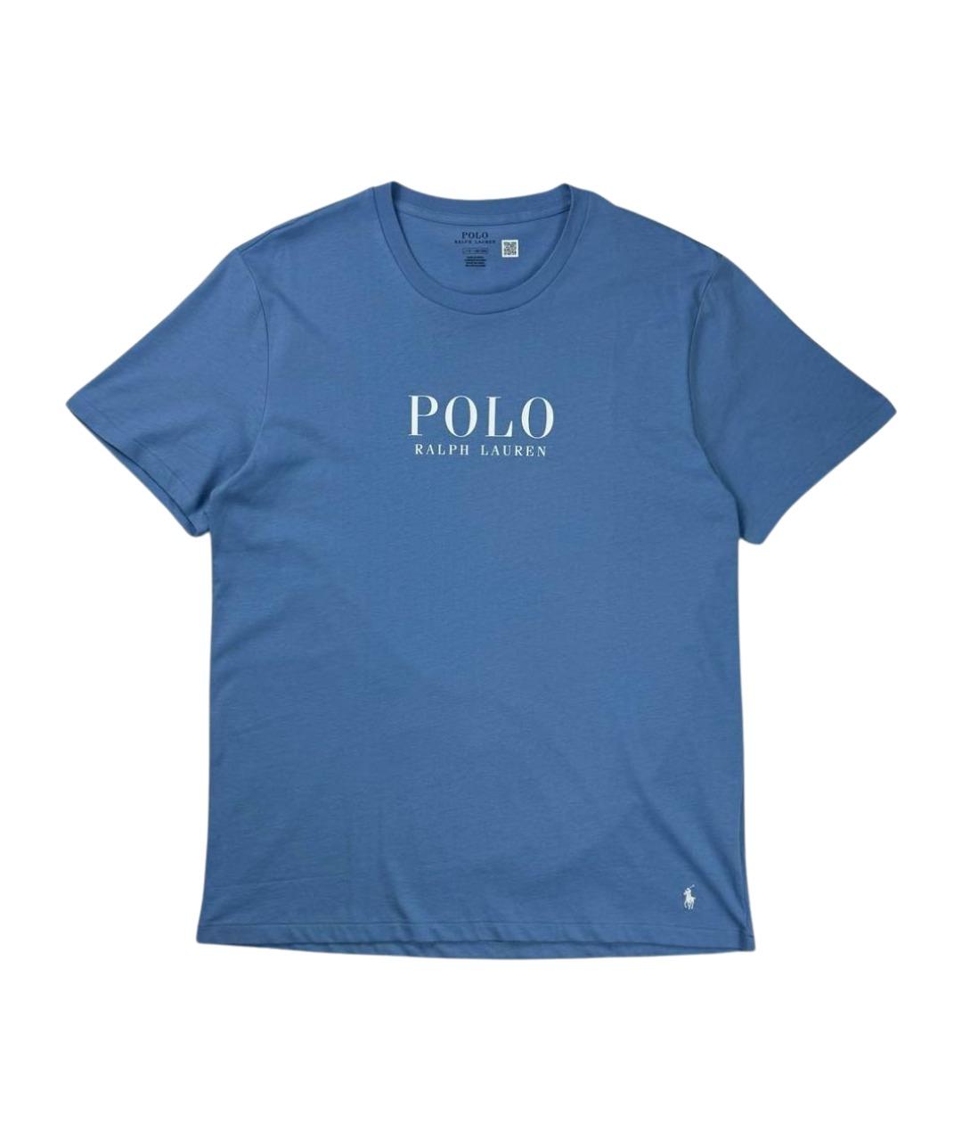 POLO RALPH LAUREN Голубая хлопковая футболка, фото 1