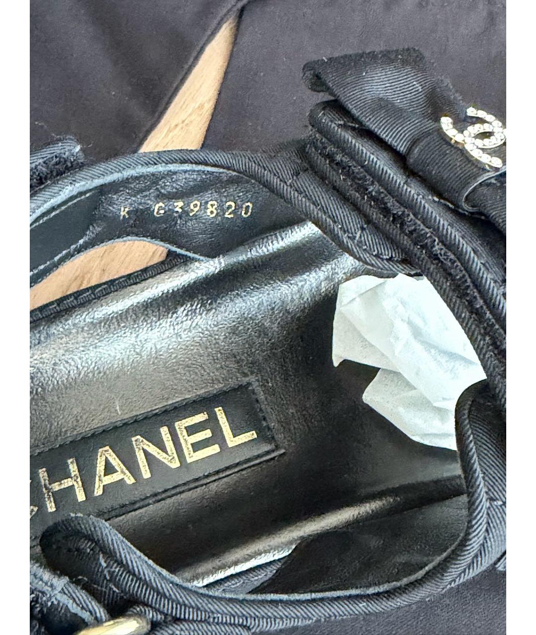 CHANEL Черные сандалии, фото 5