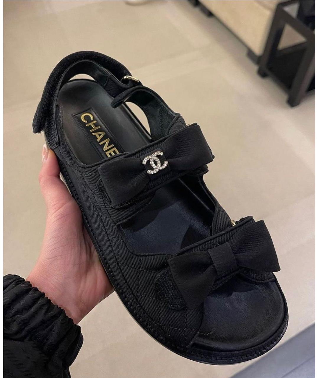 CHANEL Черные сандалии, фото 7