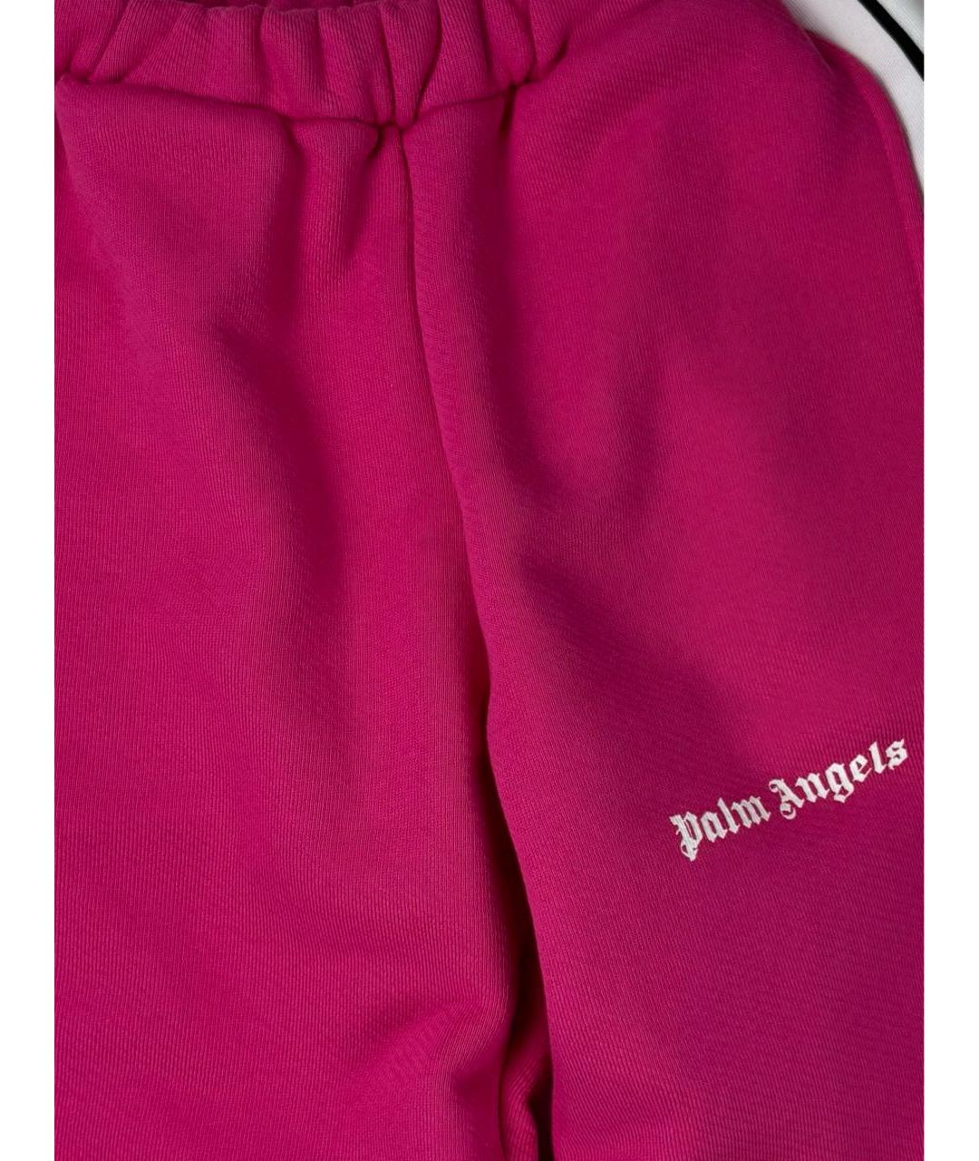 PALM ANGELS Розовые хлопковые спортивные брюки и шорты, фото 4