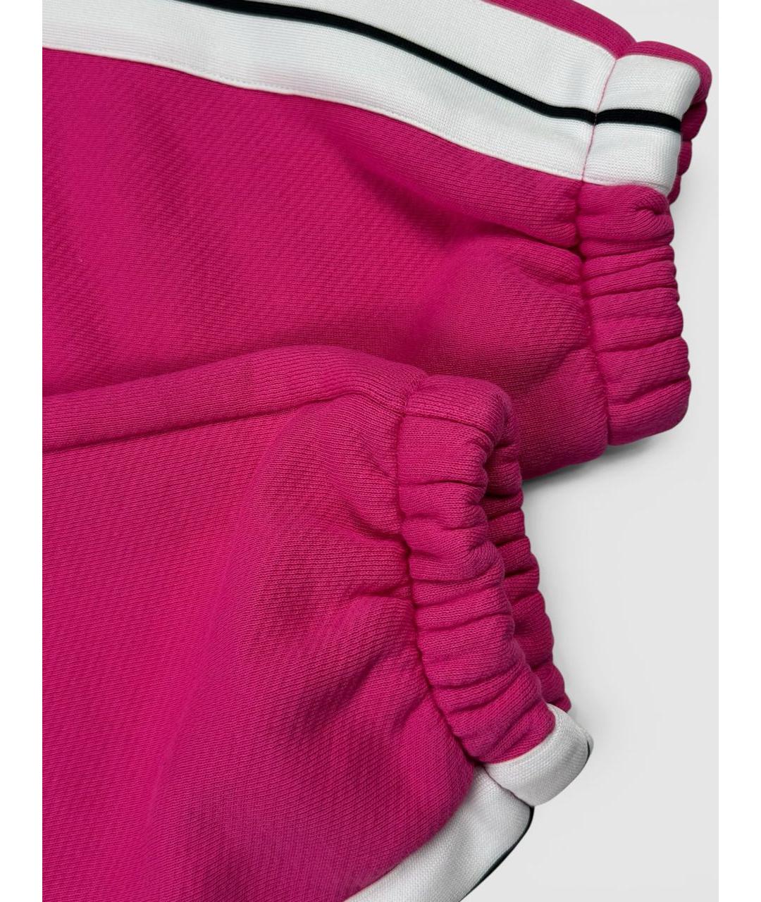 PALM ANGELS Розовые хлопковые спортивные брюки и шорты, фото 3