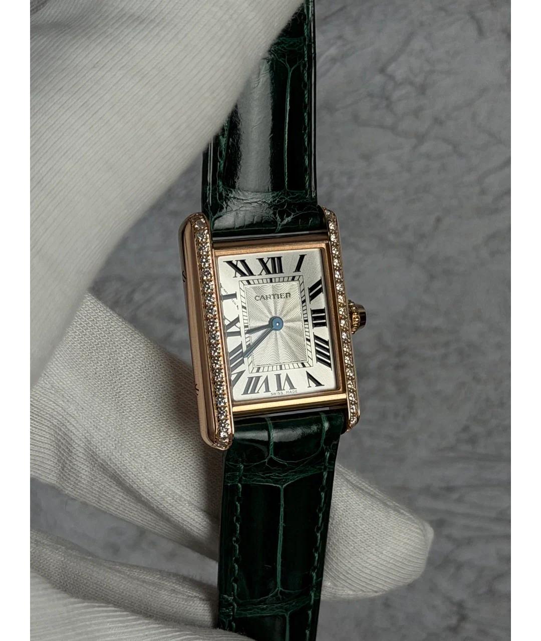 CARTIER Белые часы из розового золота, фото 2