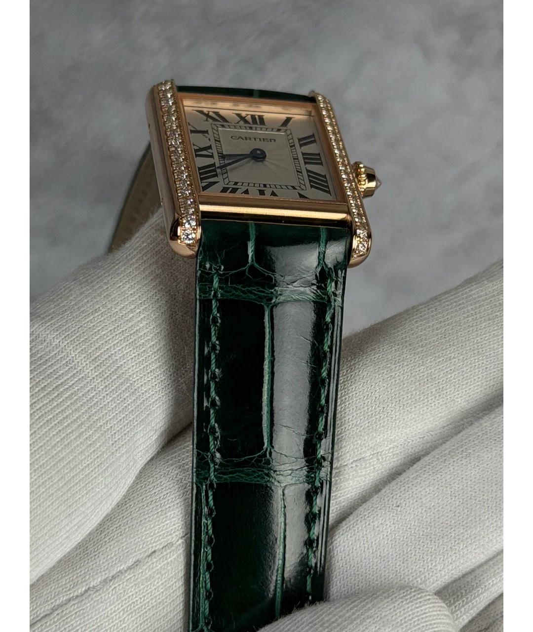 CARTIER Белые часы из розового золота, фото 5