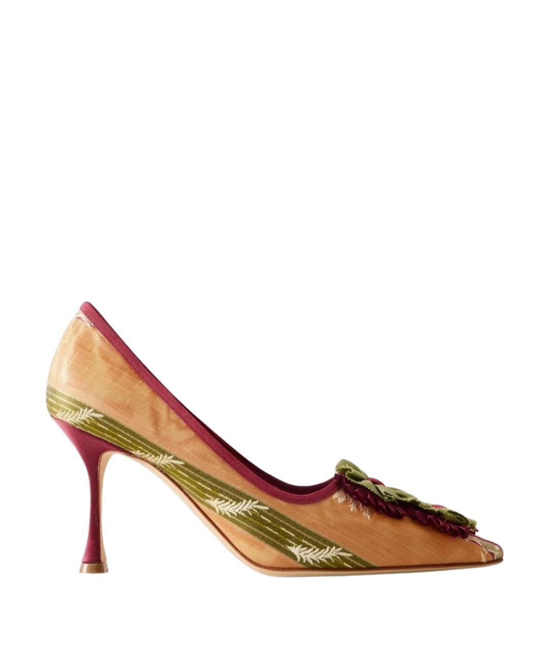 MANOLO BLAHNIK Мульти текстильные туфли, фото 1