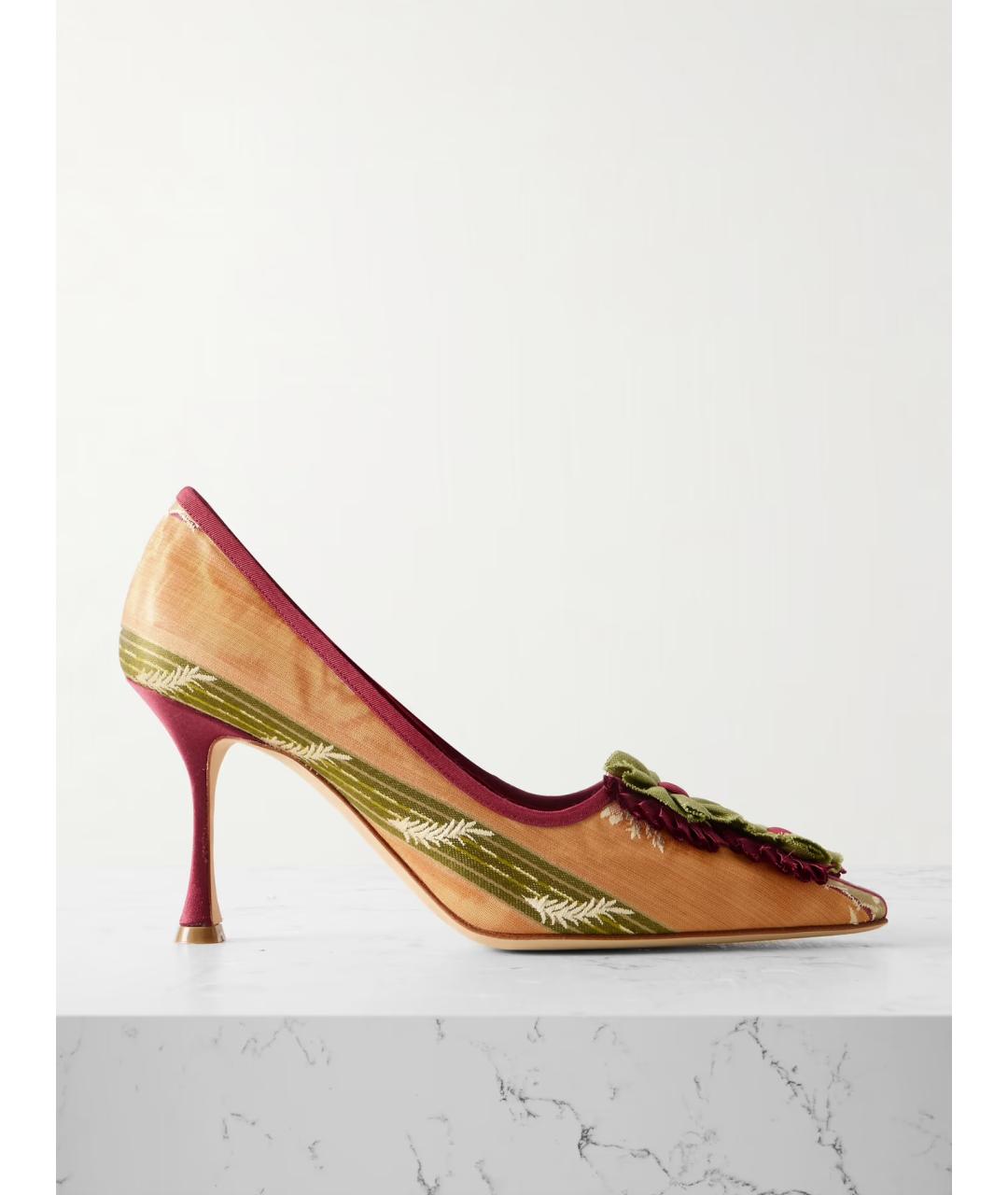 MANOLO BLAHNIK Мульти текстильные туфли, фото 5