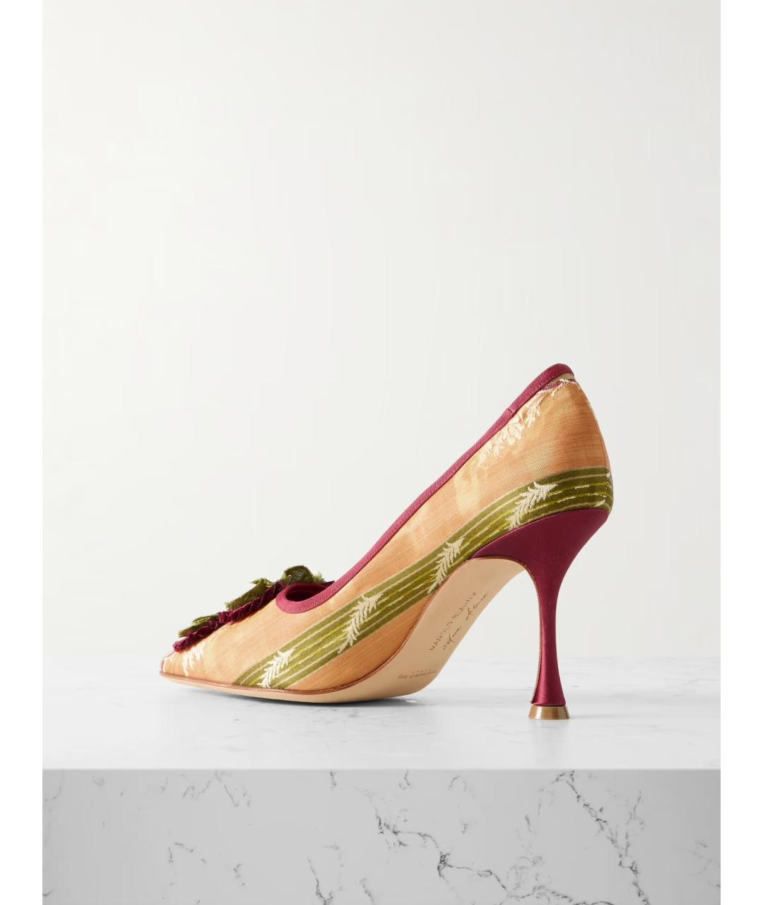 MANOLO BLAHNIK Мульти текстильные туфли, фото 4
