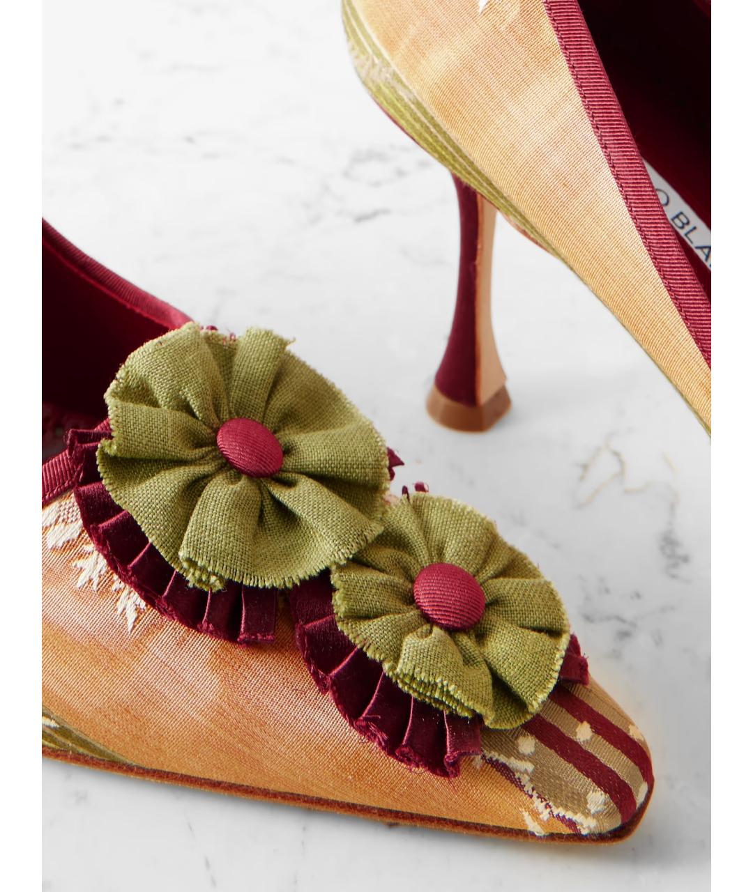 MANOLO BLAHNIK Мульти текстильные туфли, фото 3