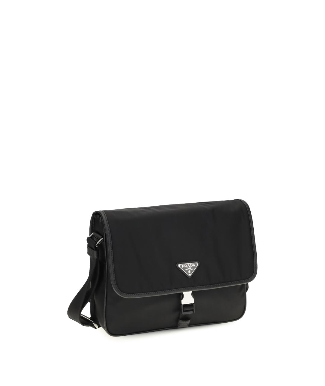 PRADA Черная синтетическая сумка на плечо, фото 2