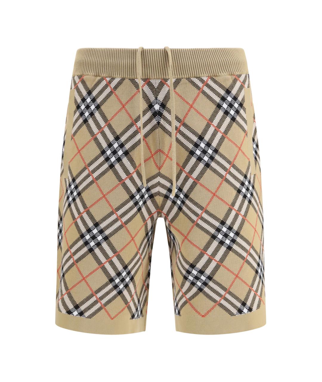 BURBERRY Бежевые хлопковые шорты, фото 1