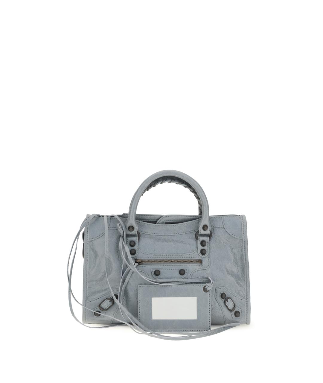 BALENCIAGA Голубая кожаная сумка через плечо, фото 1