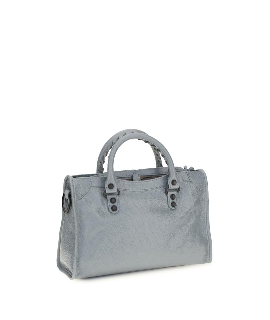 BALENCIAGA Голубая кожаная сумка через плечо, фото 3