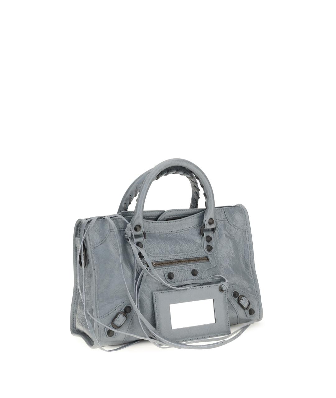 BALENCIAGA Голубая кожаная сумка через плечо, фото 2