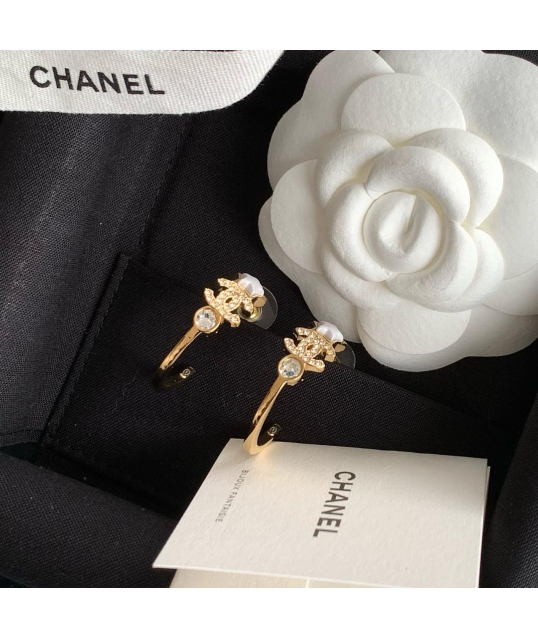 CHANEL Золотые серьги, фото 5