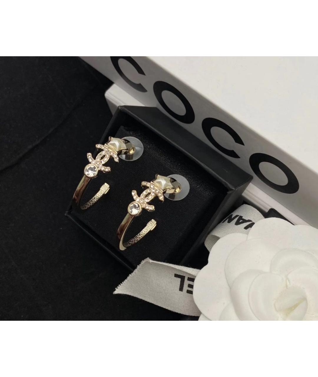 CHANEL Золотые серьги, фото 2