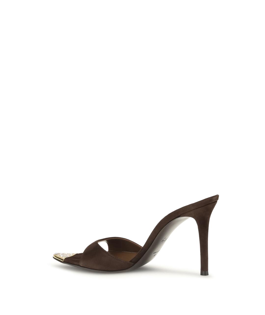 GIUSEPPE ZANOTTI DESIGN Коричневые замшевые мюли, фото 3