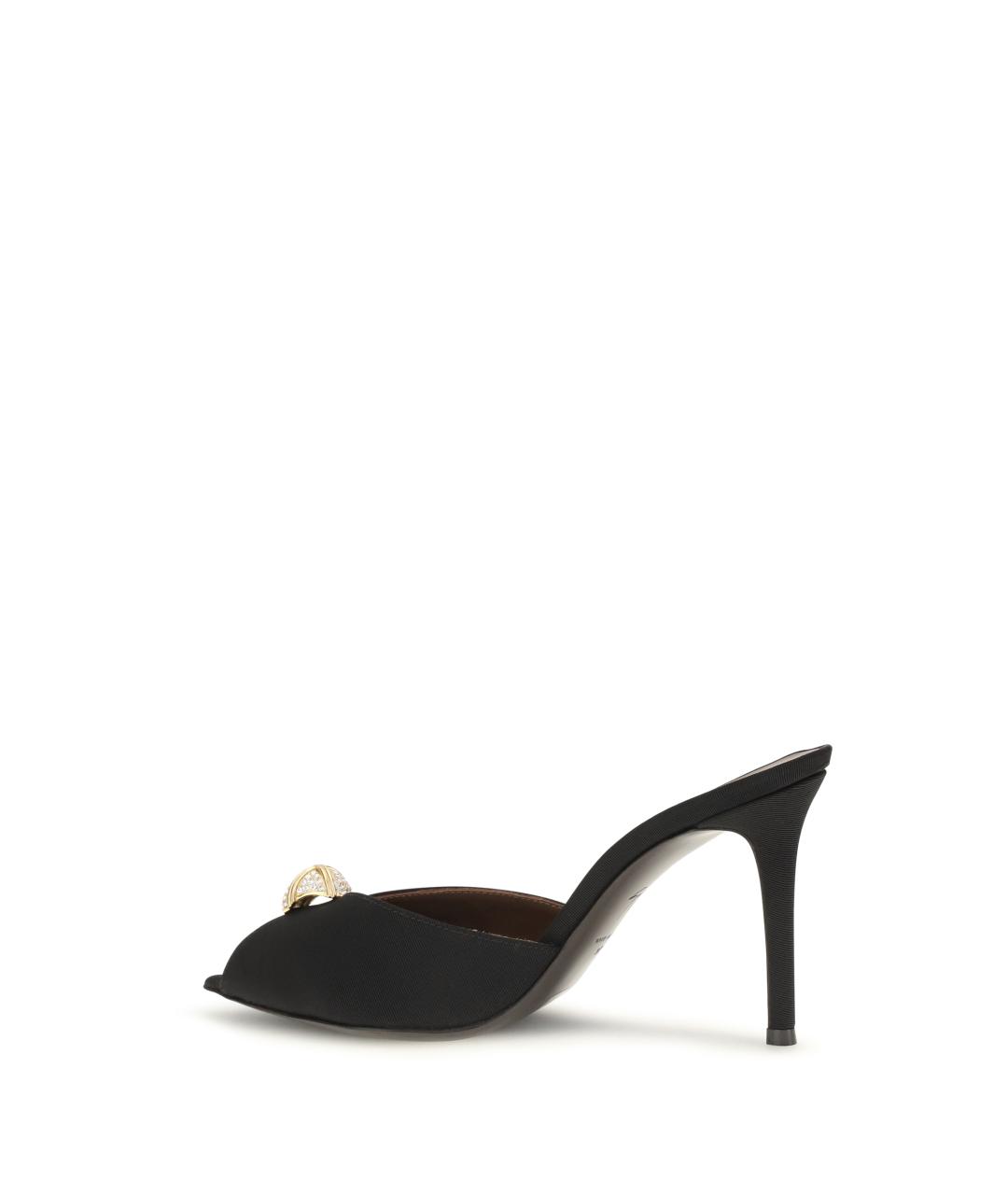 GIUSEPPE ZANOTTI DESIGN Черные текстильные мюли, фото 3