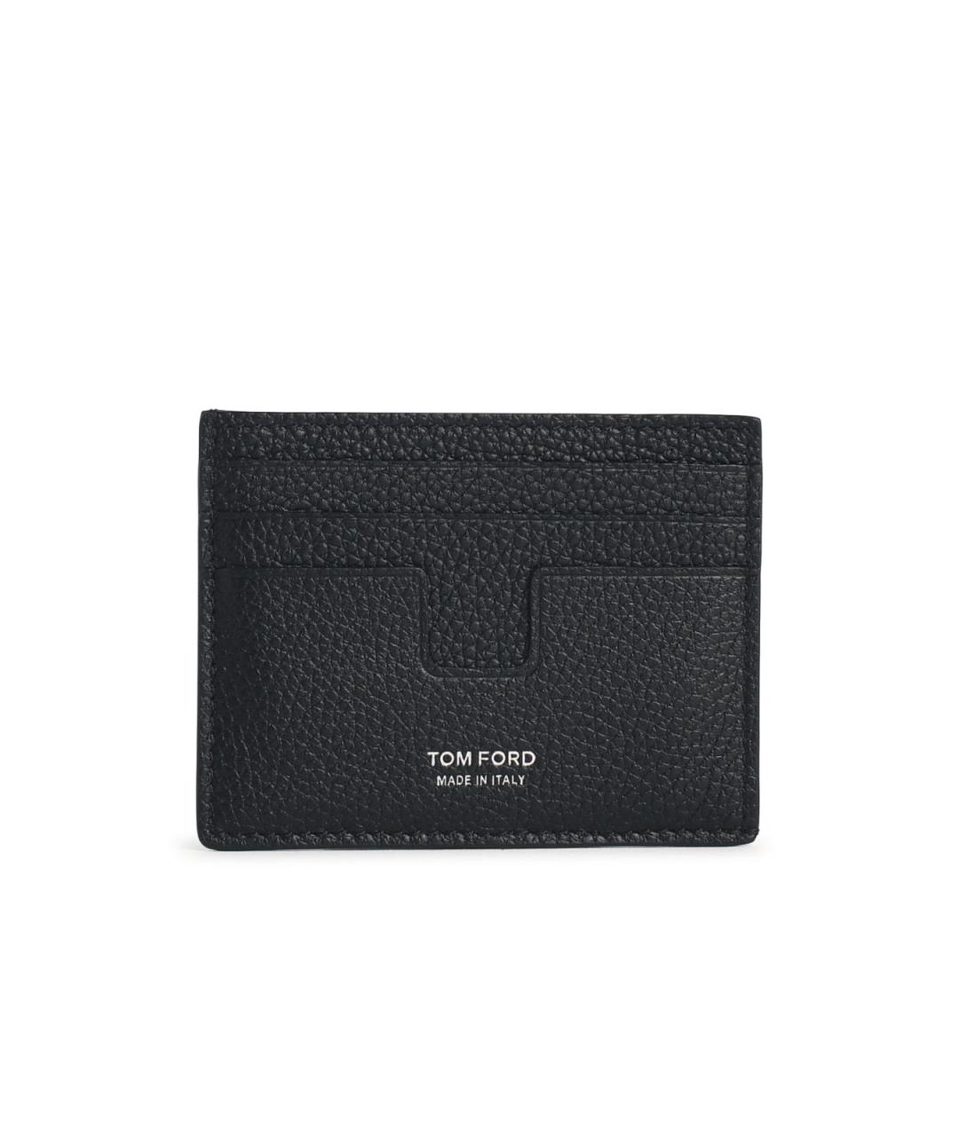 TOM FORD Черный кожаный кошелек, фото 1