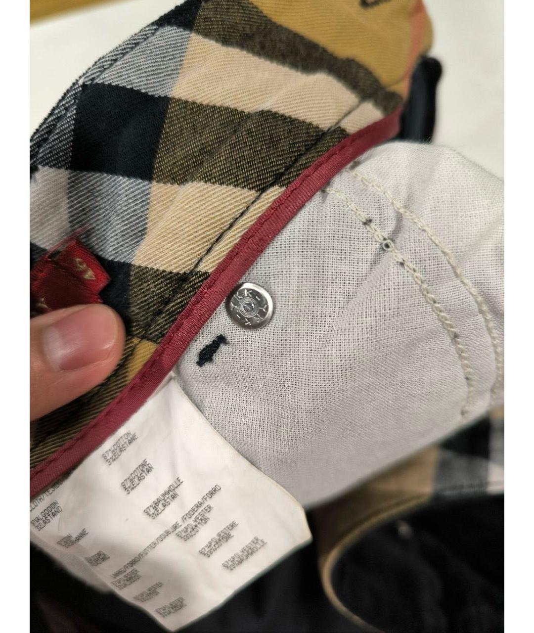 BURBERRY Черные велюровые повседневные брюки, фото 6