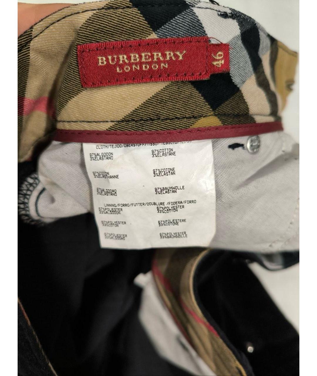 BURBERRY Черные велюровые повседневные брюки, фото 5