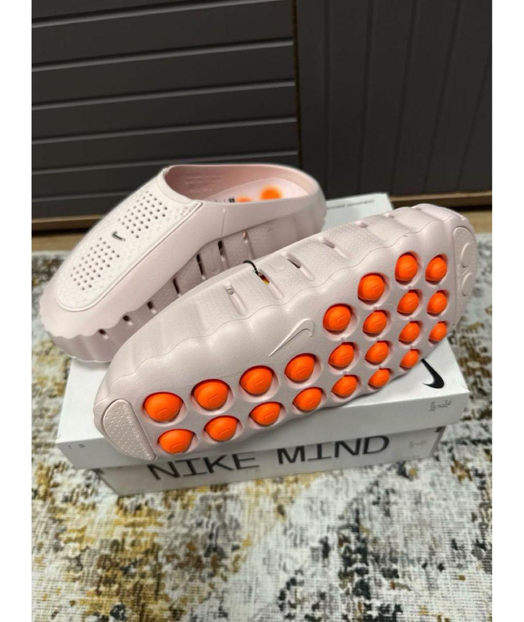 NIKE Розовые резиновые шлепанцы, фото 6