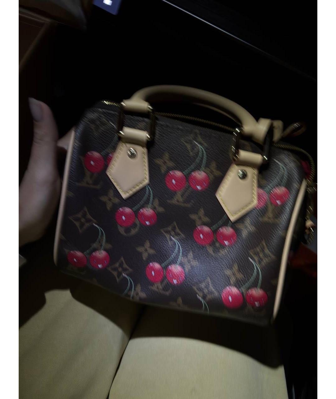 LOUIS VUITTON Коричневая кожаная сумка через плечо, фото 2