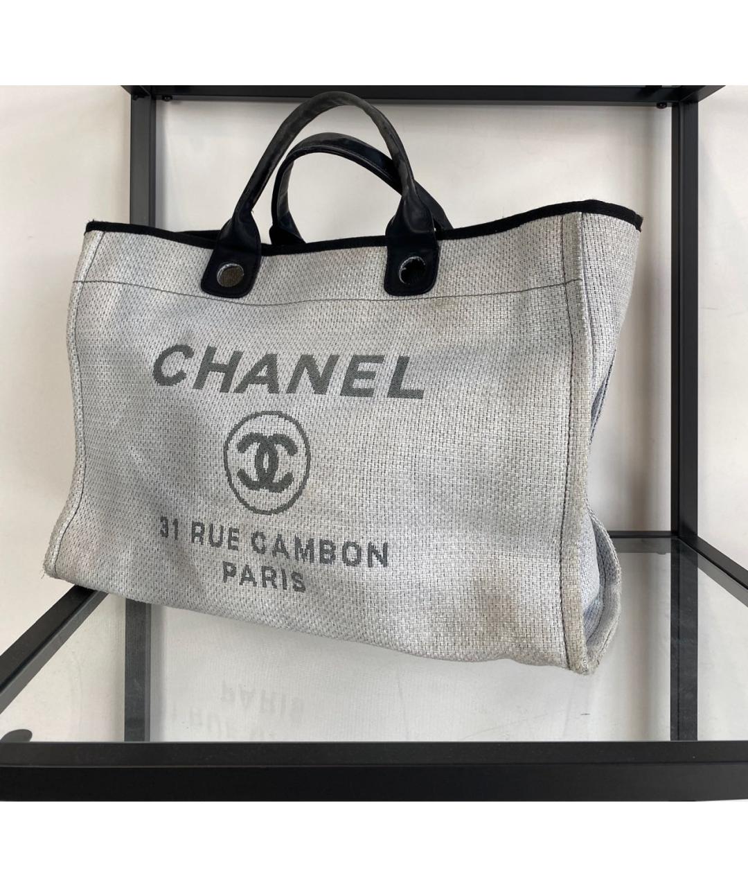 CHANEL Серая сумка с короткими ручками, фото 2