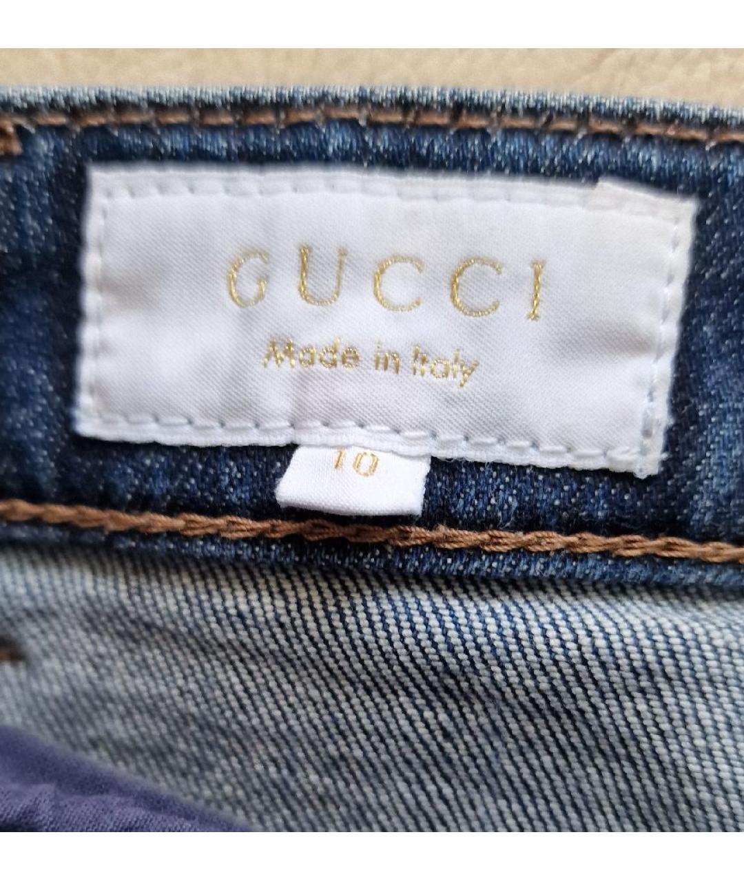 GUCCI Синяя деним юбка, фото 4