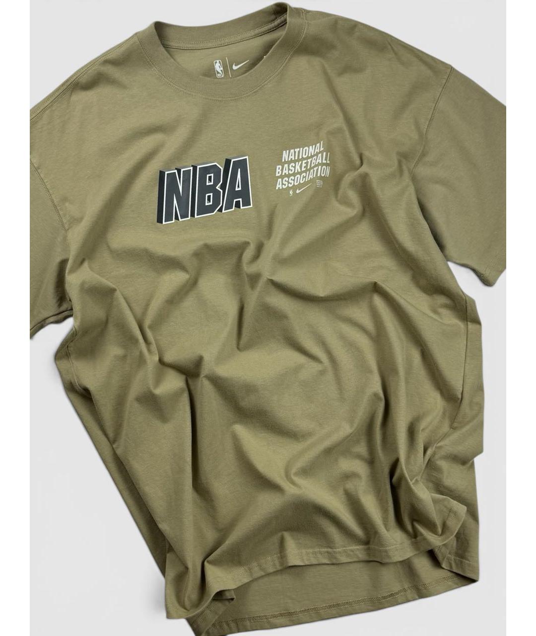 NIKE Бежевая хлопковая футболка, фото 2