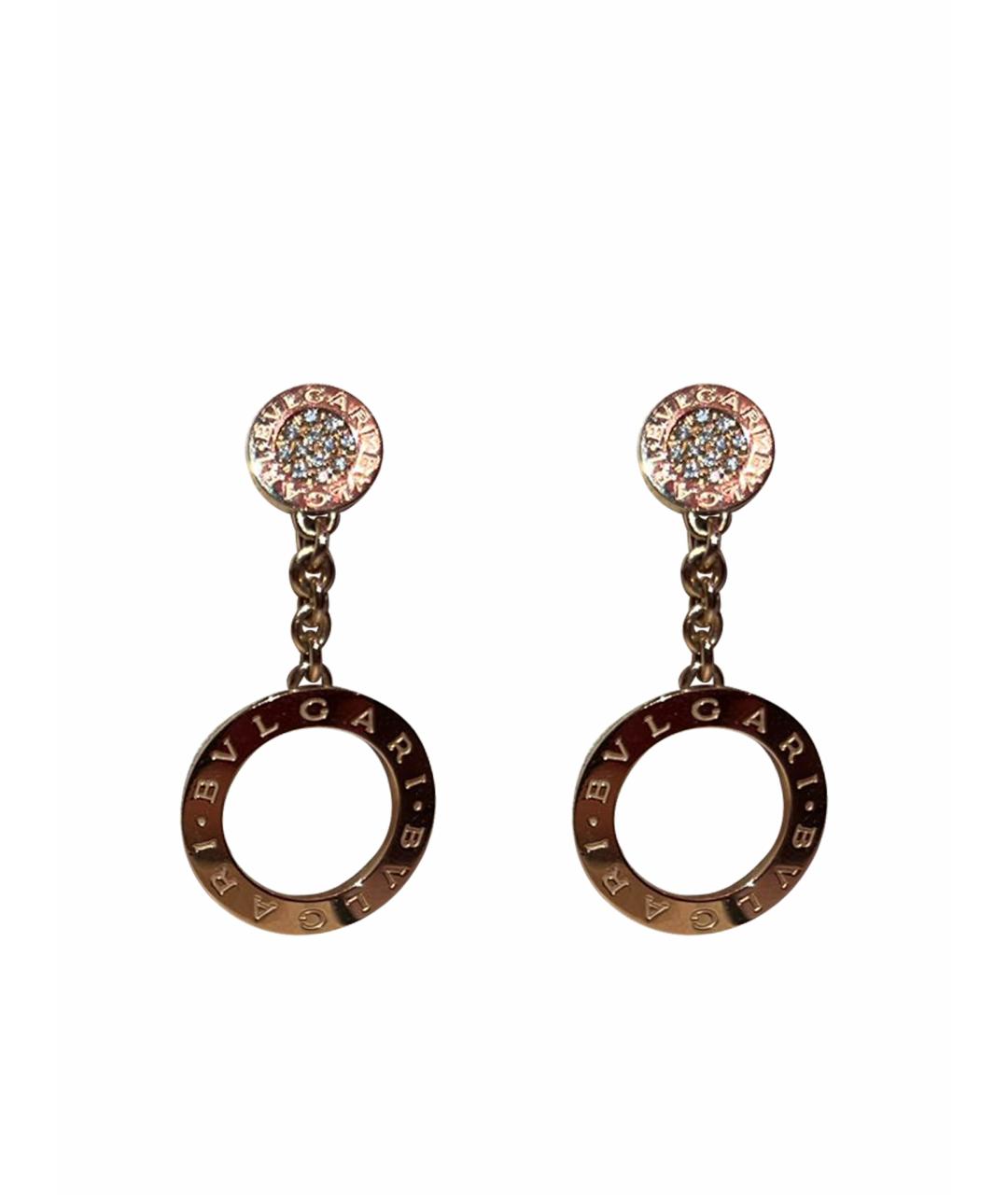 BVLGARI Золотые серьги из розового золота, фото 1