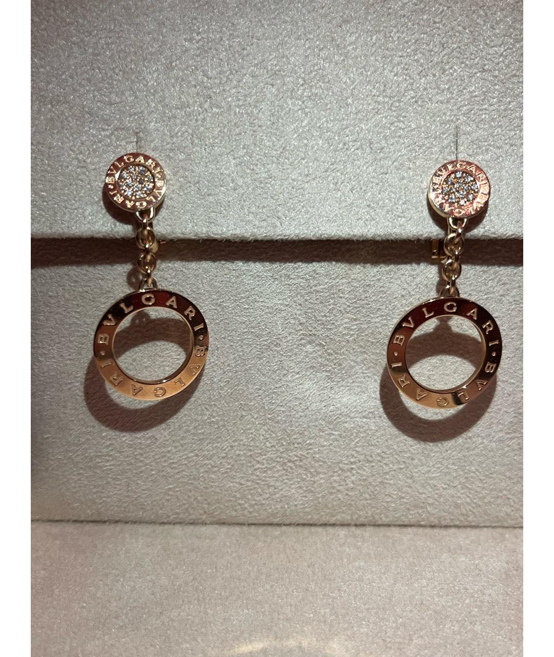 BVLGARI Золотые серьги из розового золота, фото 4