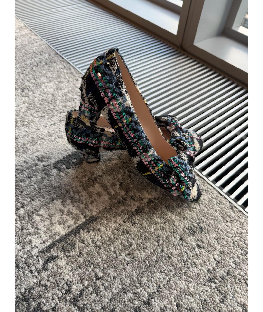VALENTINO Мульти текстильные туфли, фото 6