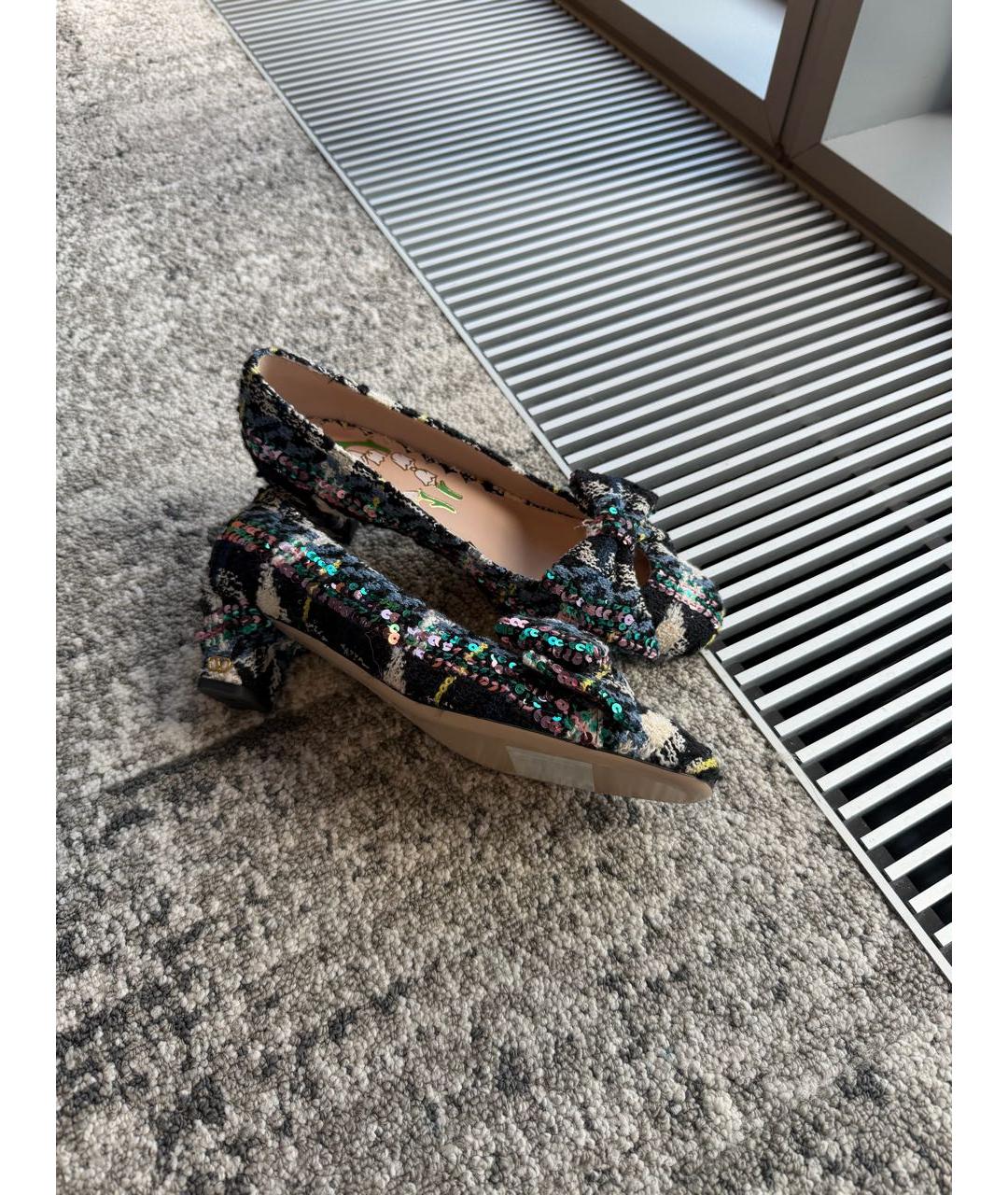 VALENTINO Мульти текстильные туфли, фото 4