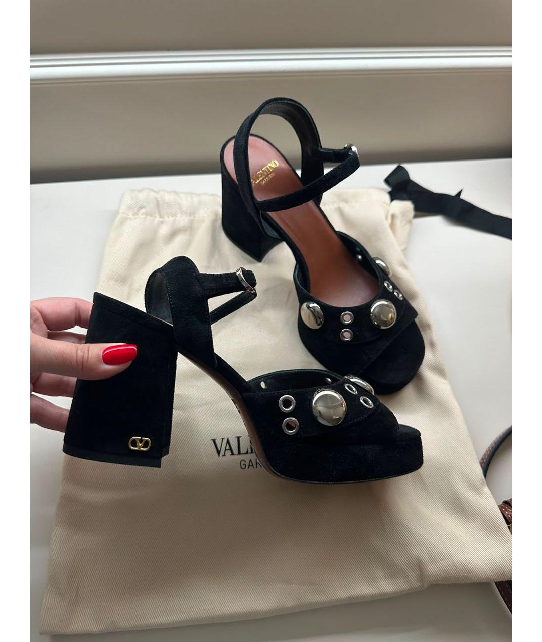 VALENTINO Черные босоножки, фото 9