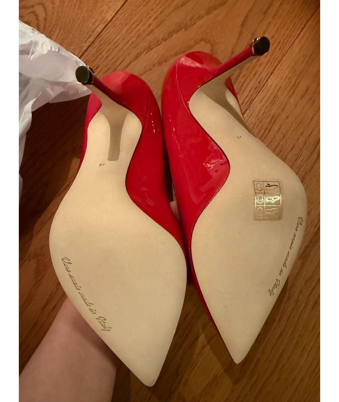 DOLCE&GABBANA Красные туфли из лакированной кожи, фото 5