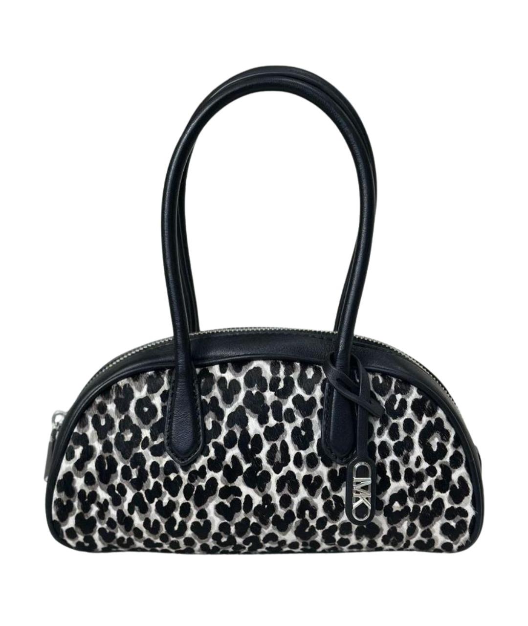 MICHAEL KORS Черная кожаная сумка с короткими ручками, фото 1