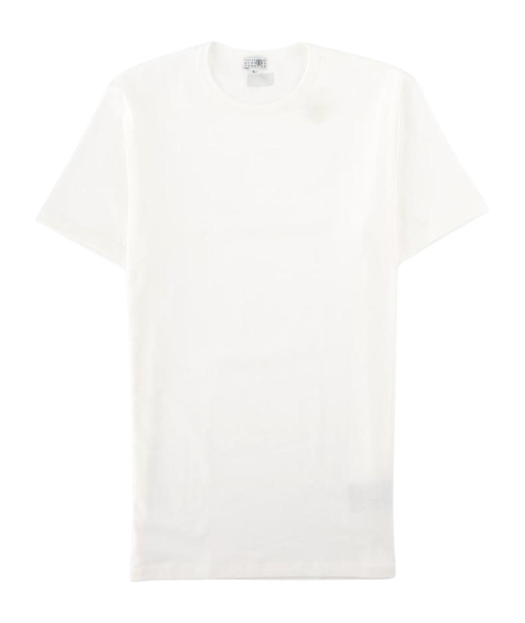 MM6 MAISON MARGIELA Белая хлопковая футболка, фото 1