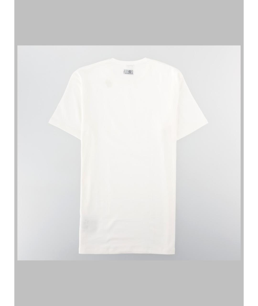 MM6 MAISON MARGIELA Белая хлопковая футболка, фото 3