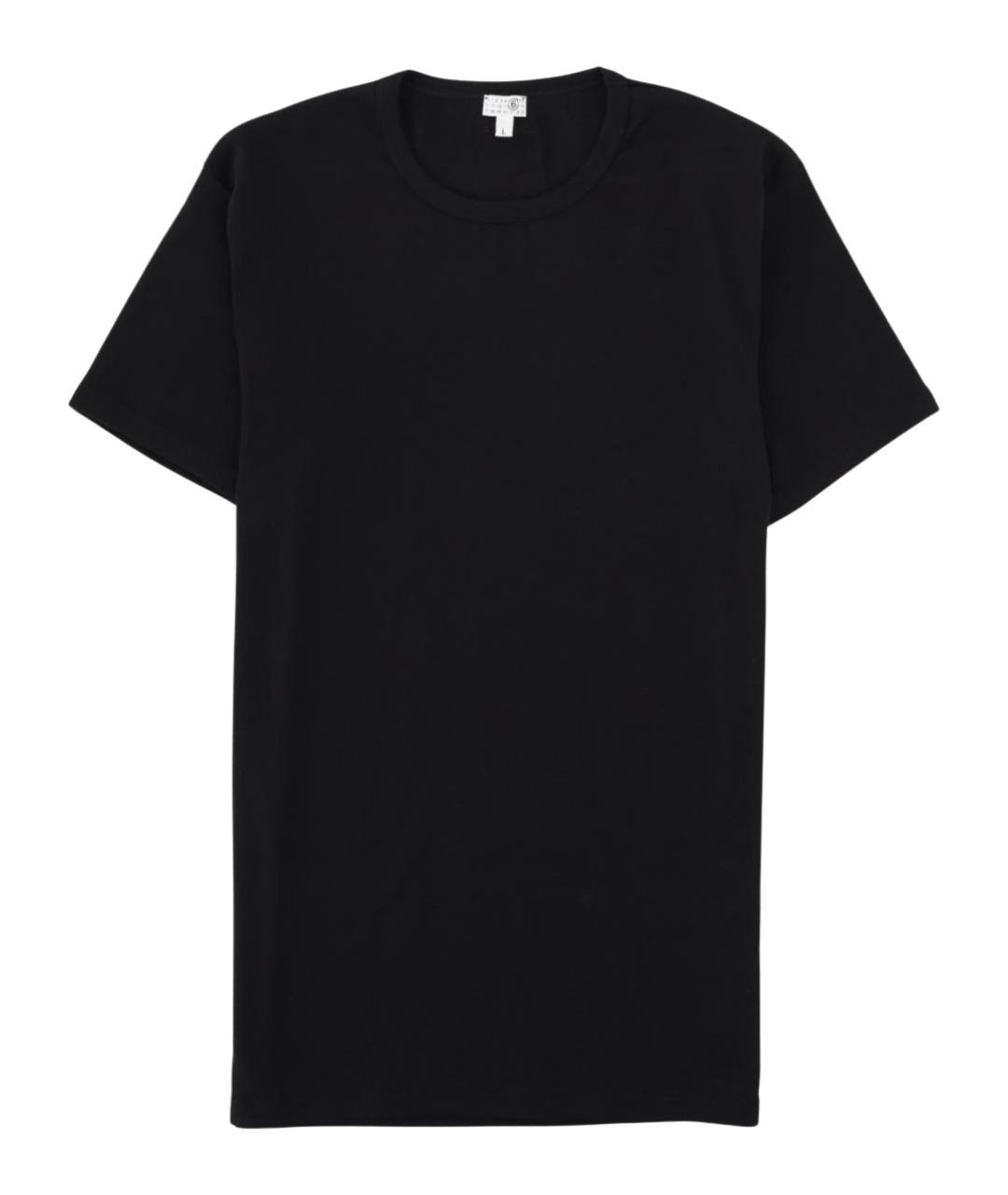 MM6 MAISON MARGIELA Черная хлопковая футболка, фото 1