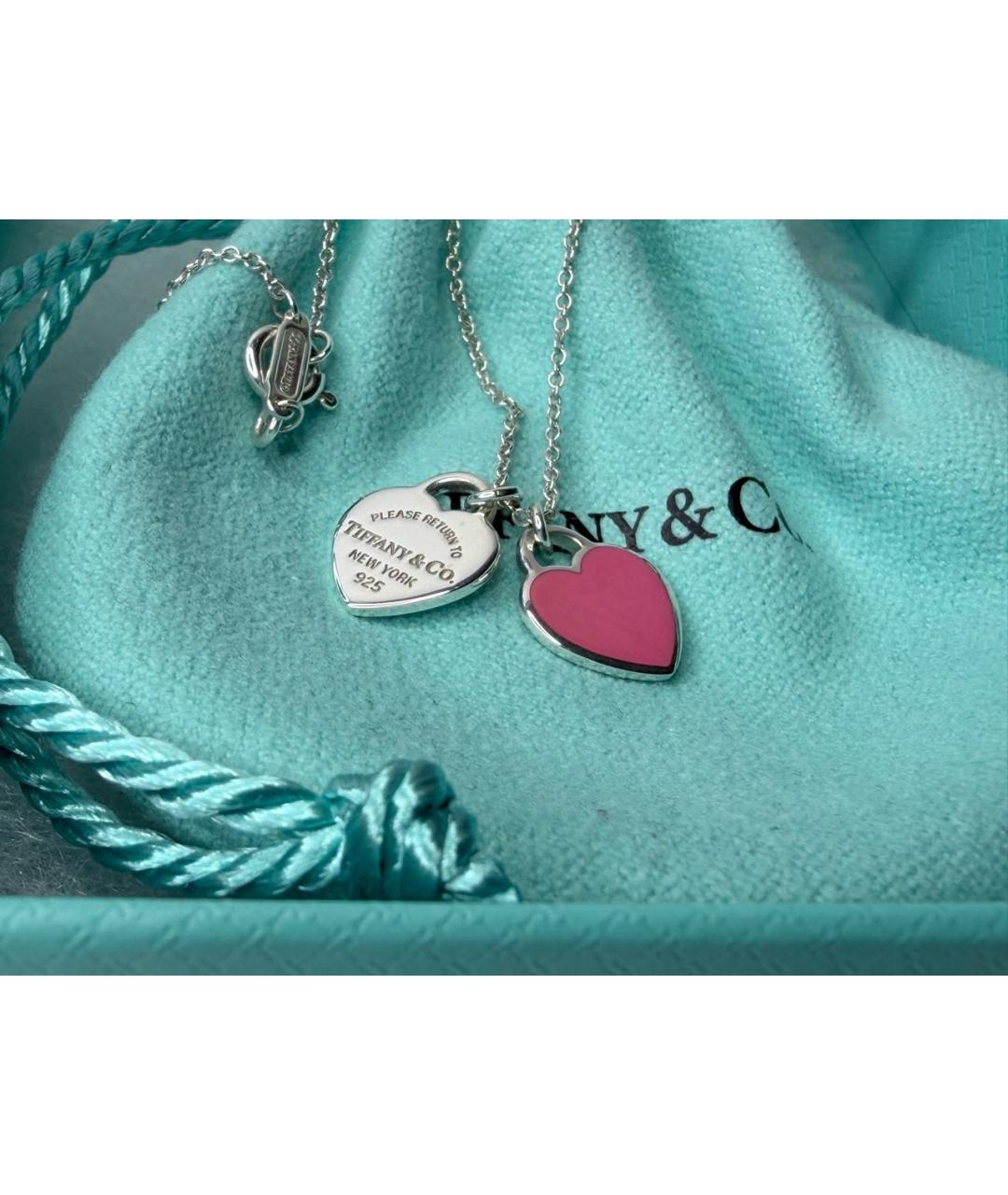 TIFFANY&CO Розовое серебряное колье, фото 2