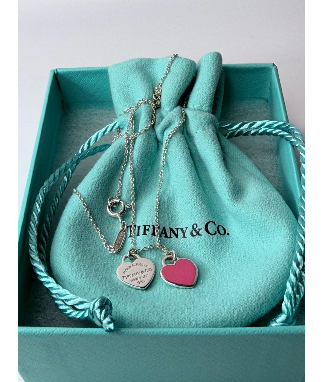 TIFFANY&CO Розовое серебряное колье, фото 4