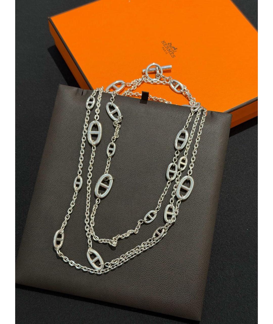 HERMES Серебряная серебряная цепочка, фото 7