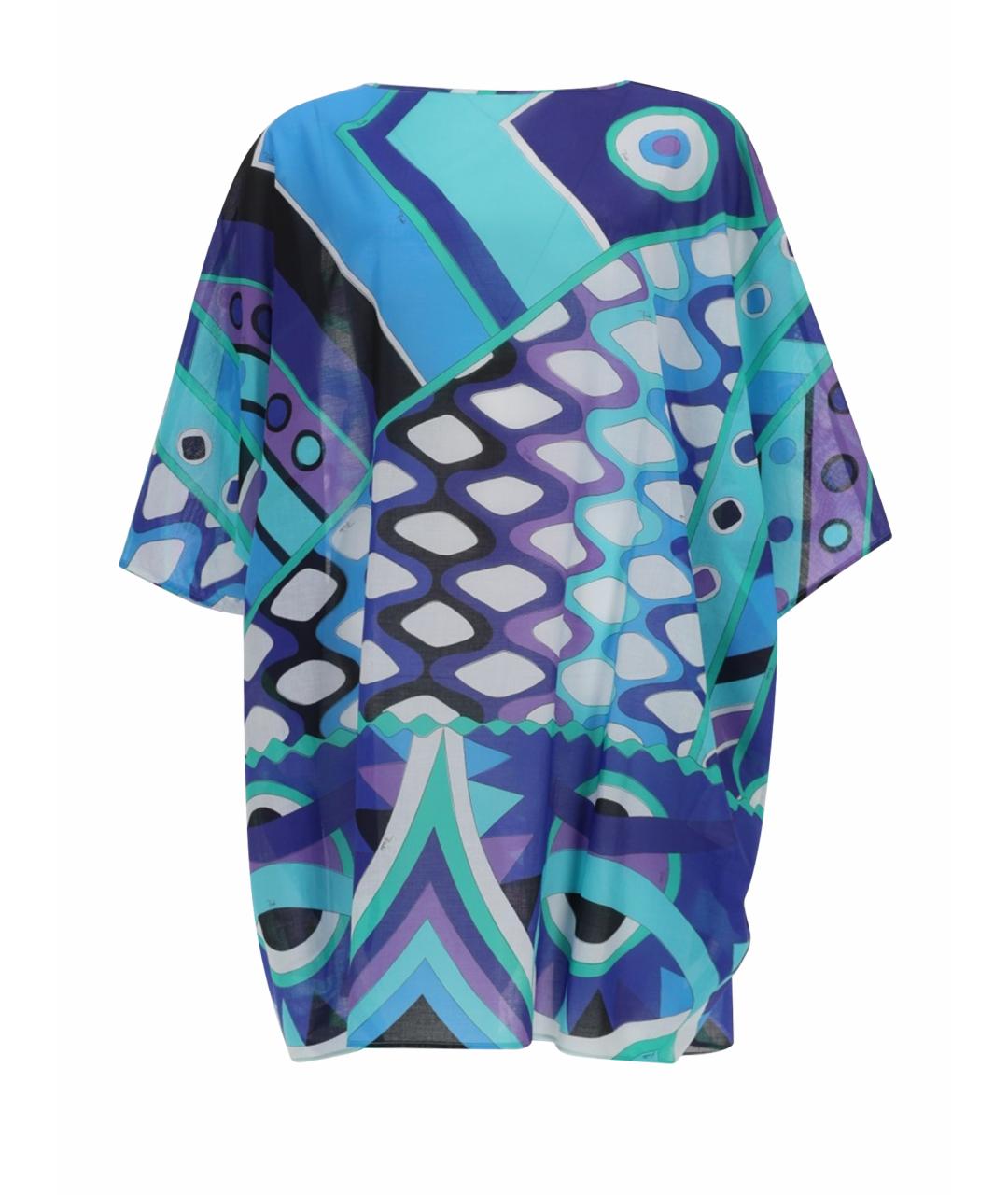 PUCCI Синее хлопковое повседневное платье, фото 1