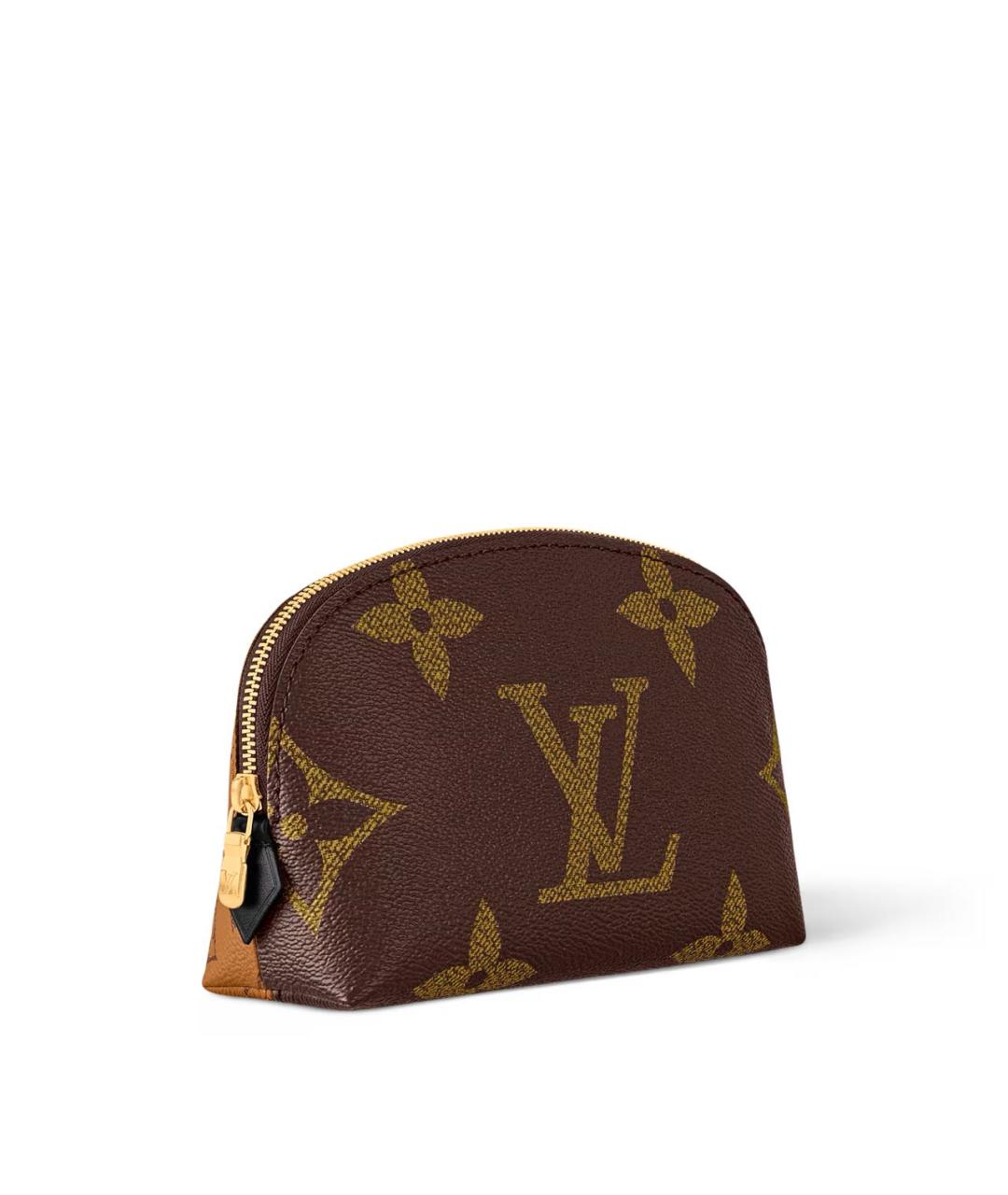LOUIS VUITTON Коричневая кожаная косметичка, фото 2