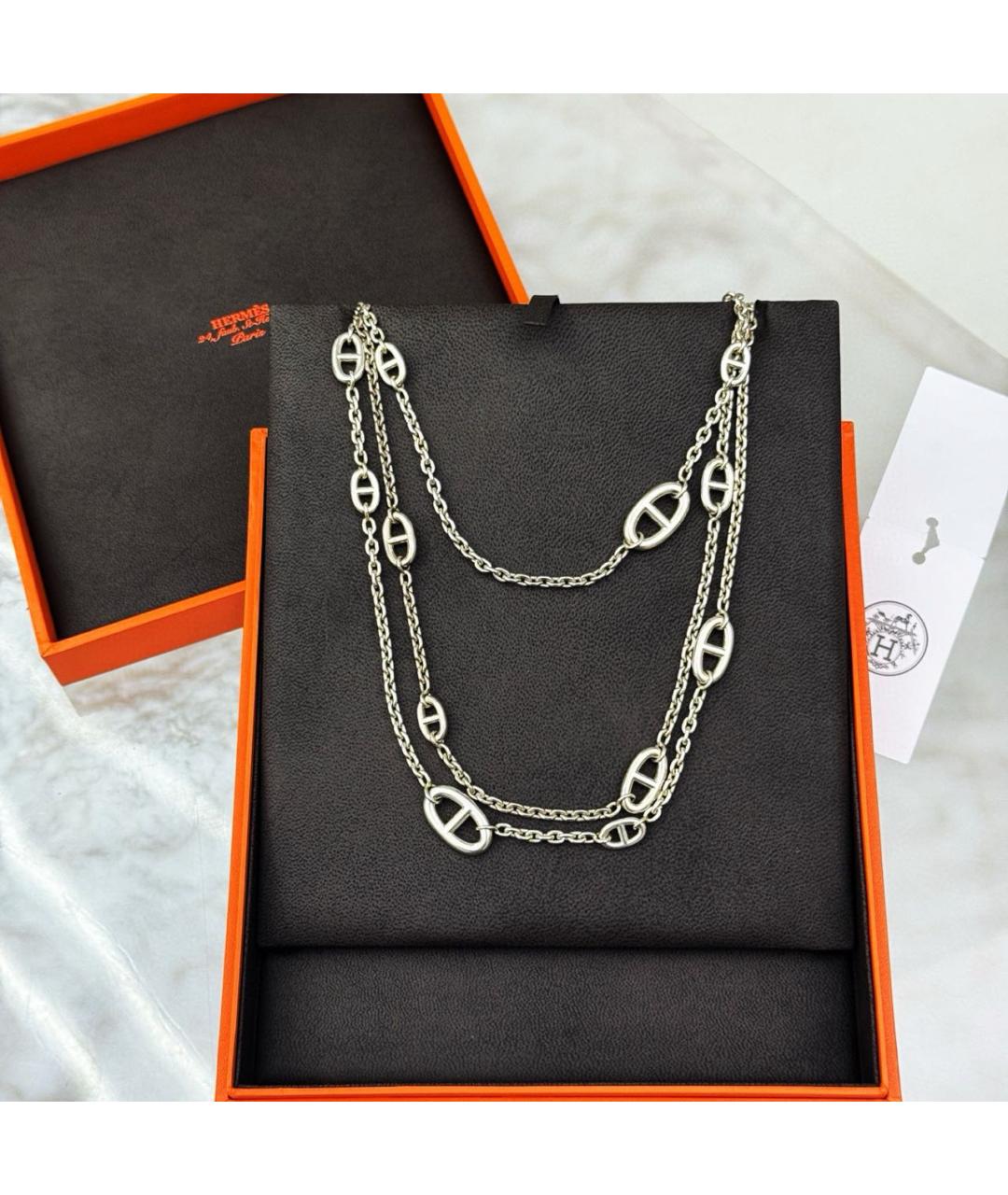 HERMES Серебряная серебряная цепочка, фото 3