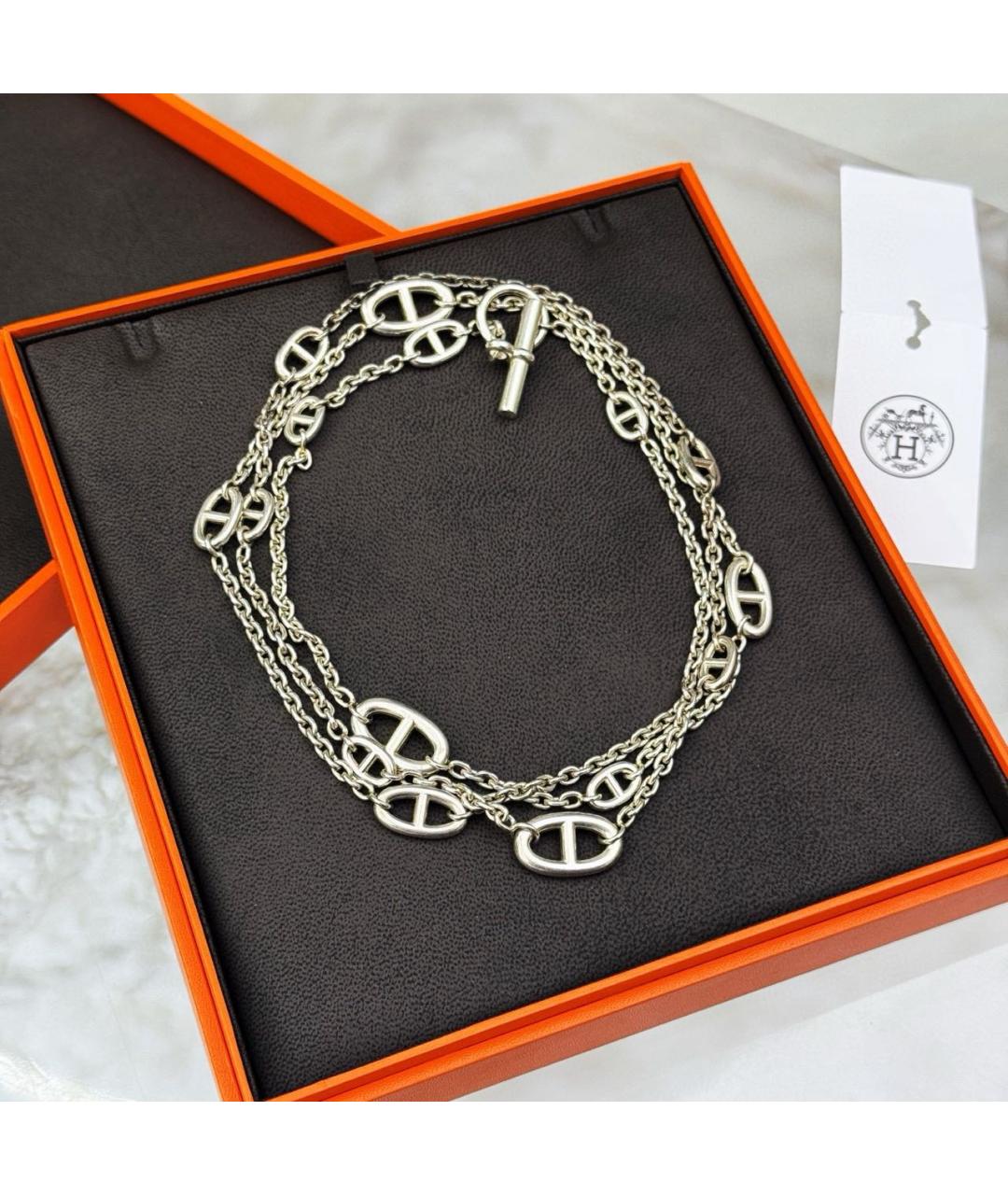 HERMES Серебряная серебряная цепочка, фото 6