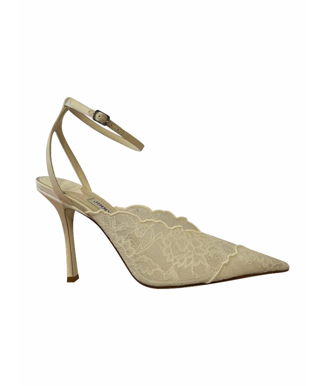 JIMMY CHOO Белые текстильные туфли, фото 1